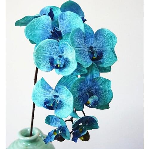 1Pc Artificial Flower Phalaenopsis Latex Silicon Real Touch Big Orchid Orchidee Wedding Simulation Flower Craft