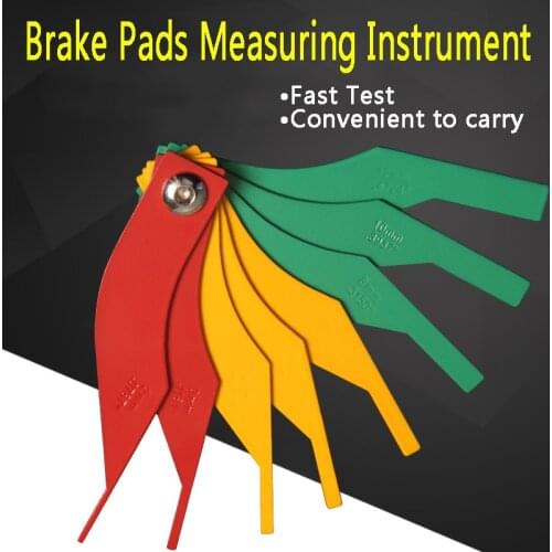 8 In 1 Brake Pad Measuring News Tools Gauge Feeler Tester Scale Lining Thickness Wear Meter Thickness Gauge Handy Measuring