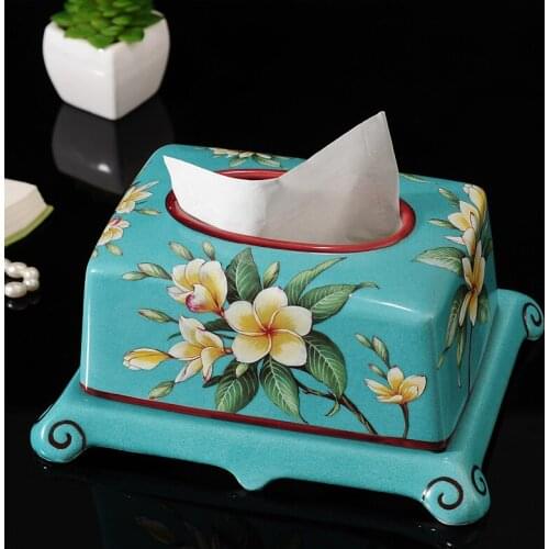 Ceramic Tissue Box Removable Paper Rack Remote Control Storage Organization Bathroom Roll Holder Wedding Gift New Arrival