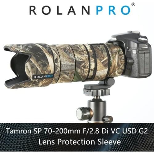 ROLANPRO Lens Clothing Camouflage Rain Cover for Tamron SP 70-200mm F/2.8 DI VC USD G2 A025 Camera Lens Protection Sleeve