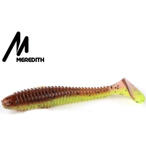 Meredith10pcs 7.5cm Tube Soft Bait with Long Tail for Fishing Lure SwimBaits for Any Fishing Rigs Free shipping
