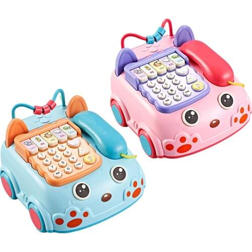 Multifunctional Light Music Kids Cartoon Car Phone Sound Light Whack A Hamster Parent-child Interactive Educational Games Toys