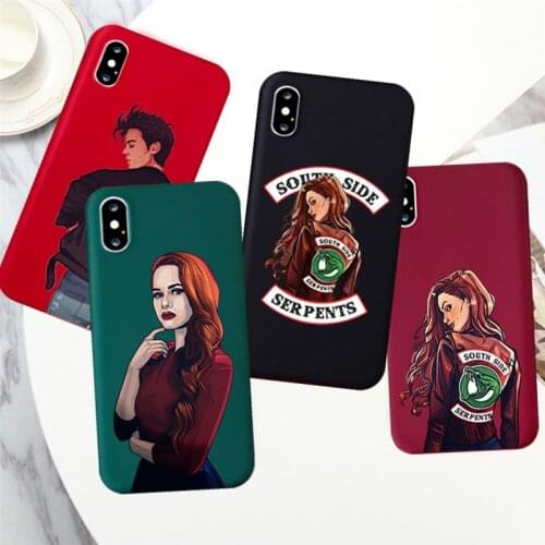 Cartoon Riverdale Phone Case for IPhone 11 Pro X XR XS Max 7 8 6 6s Plus Riverdale Southside Serpents Soft Silicone Cover