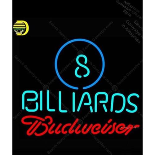 Neon Sign for Budweiser Neon Ball Billiard Neon Bulb sign Beer Bar Pub Restaurant handcraft glass Neon Light Custom Letrero neon