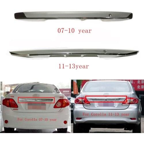 Cafoucs Chrome Back Rear Door Strip Stick Trim Panel Trunk Trim Tailgate Plating Bright Strip For Corolla 2007-2013