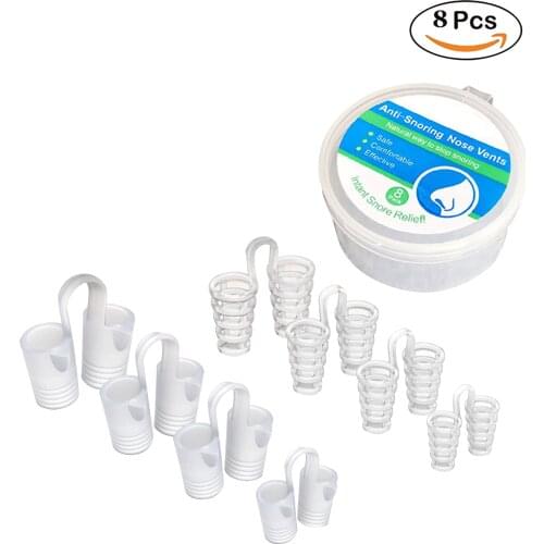 16Pcs/2Sets Silicone Anti Snoring Nasal Dilators Professional Snore Stopper Nose Vents Snore Nasal Dilators Sleeping Aid