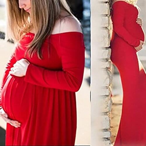 Maternity Photography Props Pregnancy Dress Photography Clothes For Pregnant Women Photo Shoot Long Sleeve Maternity Clothing