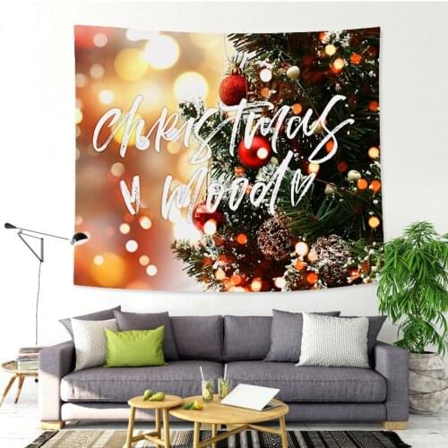 Christmas tapestry beauty landscape Lights high definition printing large tapestry Wall Hanging Printed home decoration tapestry