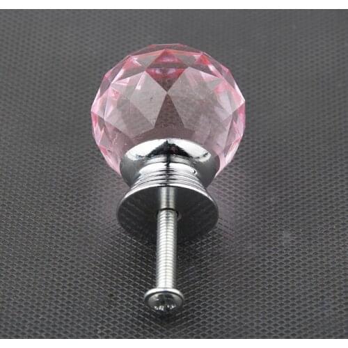 30mm Crystal Glass Knobs Cupboard Pulls Drawer Knobs Kitchen Cabinet Handles Furniture Handle Hardware