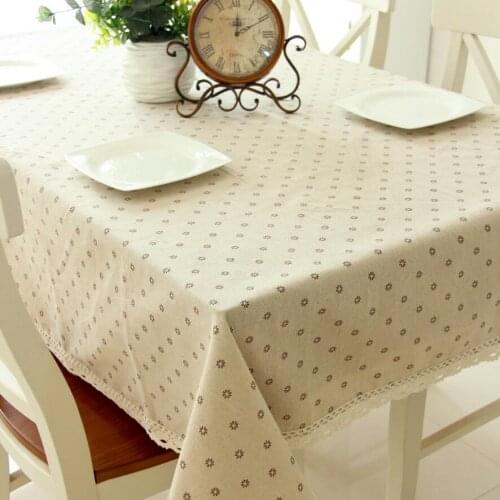 Daisy flower coffee Table Cloth dining table mat pastoral tea table tablecloth lace bar restaurant decoration home decor LW0316