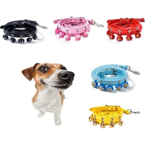 Pet supplies cartoon bells, cats and dogs collars, cat collars Teddy bells dog chain leash kits, small pets, cartoon pet collars
