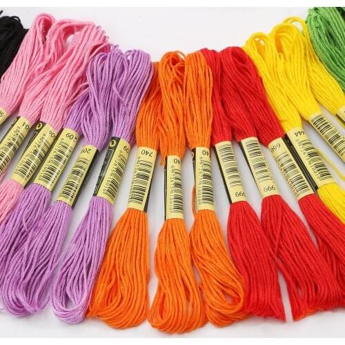 High Quality 5pcs Cross Stitch Embroidery Thread Cord for DIY Handicraft Tool Hand Stitching Cross Stitch Cotton Embroidery