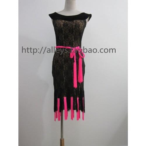 New latin dance costumes sexy senior lace sleeveless latin dance dress for women latin dance competition dresses S-4XL