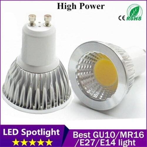 10PCS / lots Super Bright GU10 Bulbs Light Led Warm White / White 220v 9W 12W 15w GU10 COB LED lamp light GU 10 led Spotlight