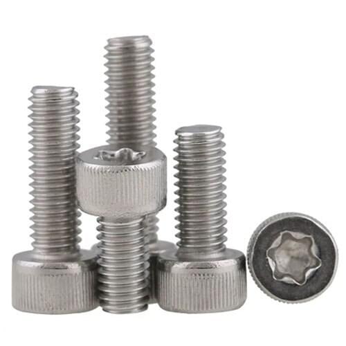 30pcs M3 Torx Screws Knurled cup cap head TX bolts Six-Lobe Screw 304 Stainless Steel 5mm-30mm bolt