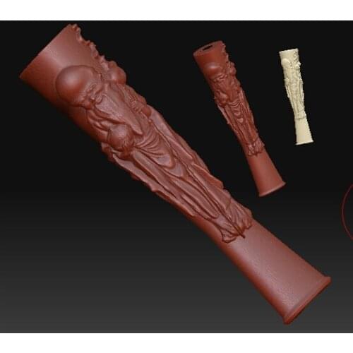 3D model relief for cnc in STL file format Tobacco pipe