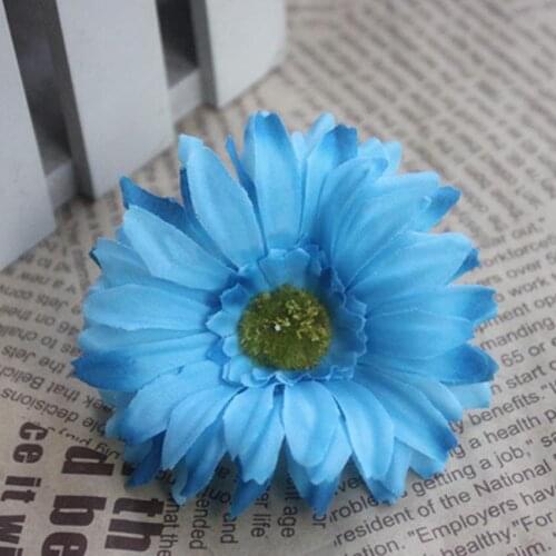 6.5CM Cheap Small Fabric Chrysanthemum Artificial Silk Gerberas Daisies Heads,Headband Flowers,Wedding Decoration Centerpieces