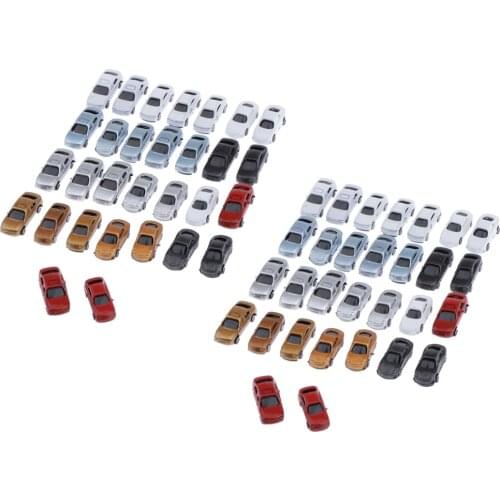 60 Pack 1:200 Z Scale Car Scenery Landscape Sand Table Layout Accessories