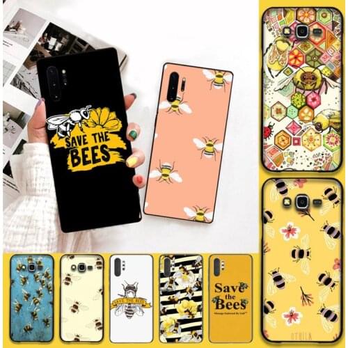 Bee Art Print Phone Case For Samsung Galaxy Note20 ultra 7 8 9 10 Plus lite M51 M21 M30S