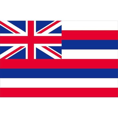 CustPrint Hawaii State Flag 90cmx150cm/60cmX90cm All US States Flags Custom Digital Printing Banner w/ 2 Grommets