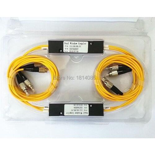 Hot Sale 10 Pieces/lot 3.0mm 2x2 50:50 Coupling ratio SM Dual Window Fiber optic Splitter with FC/UPC FBT2x2Splitter