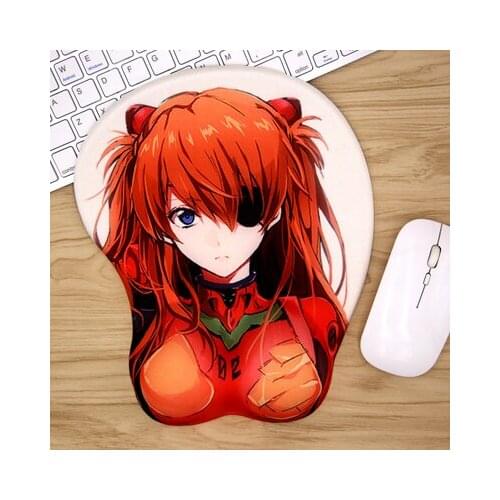 Game EVA Asuka Langley Soryu Ayanami Rei NieR:Automata YoRHa No. 2 Type B Anime 3D Gaming Mouse Pad Mat Big Breast Otaku Gift