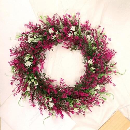 Artificial Phoenix Tail Leaf Wreath Door Garland for Front Door Wedding Wall Home Decor