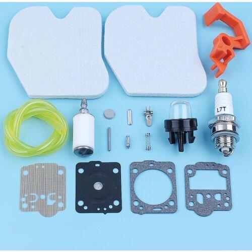 Service Tune up Carb Kit For Husqvarna 235 236 240 240E 235E Chainsaw 545061801 Air Fuel Filter Line Primer Bulb Switch Control