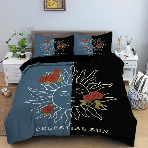 ZEIMON 3D Skull Bedding Set Halloween Duvet Cover Sketelon Polyester Comforter Cover Set Double King Queen Duvet Cover Kids Bed