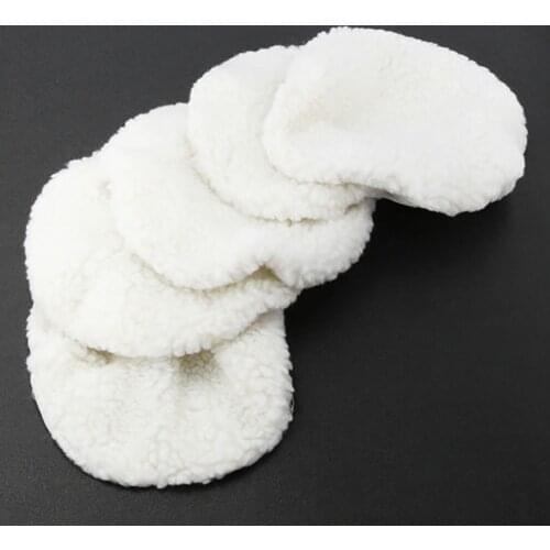 Reusable Polishing Pad Replacement Soft White Wool 10Pcs/kit Bonnet Buffer Car Polisher