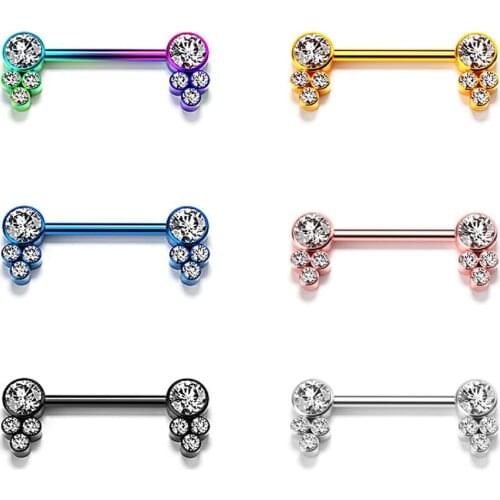1Pair Punk Nipple Piercing Stainless Steel Nipple Ring Set Body Nose Stud Piercing Women Jewelry Accessories Gifts