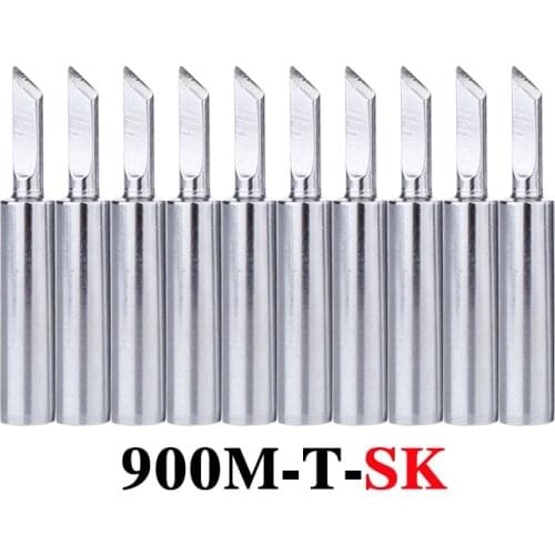 10Pcs/lot 900M-T-SK Soldering Iron Tip Lead-free Welding Sting Solder Tips for 936 BGA Soldering Rework Station