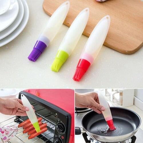 New Silicone Baking Cake Butter Bread Pastry Liquid Oil Pen Tube Brush BBQ Tools Eco-Friendly Easy for Clean HOT Kitchen Tools