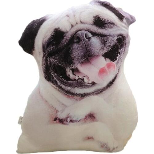 3D Simulation Dog Pillow Shapi Dalmatian Husky Plush Cushion Office Napping Home Practical Washable Pillow