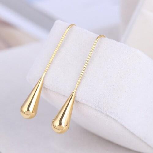 Simple metal wind drop geometric fashion all-match earrings