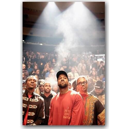 Kanye West Music Singer Silk Poster Wall Art Print Canvas Painting Rapper Picture Wallpaper Modern Living Room Home Decoration