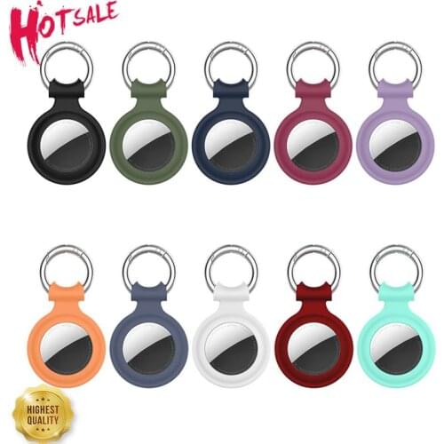 Silicone Protective Case For AirTag Key Finder ( Location Tracker ) 2021 Anti-Scratch Anti-Lost Protective Cover With Keychain