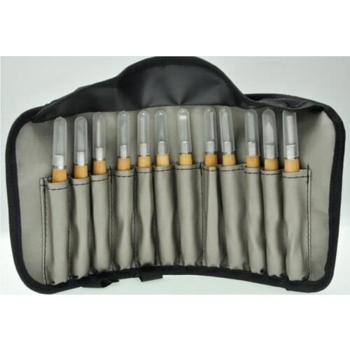 SK2 Steel 12pcs hand Wood Carving Tools Chip Detail Chisel set Carve Knives tool