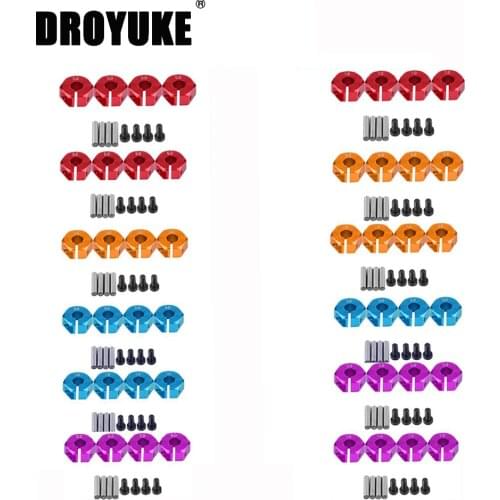 Droyuke 12mm universal adapter wheel hex wheel hub for HSP Sakura 1/10 scale RC sports car truck SUV 5 6 7mm wheel hex adapter