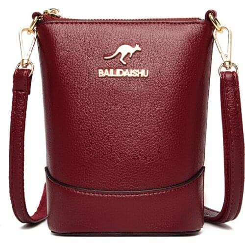 High Quality 2021 Soft Leather Shoulder Bag Women Handbags Female Sac Fashion Bucket Crossbody Bags Women Solid Messenger Bag