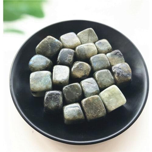 100g Natural Labradorite Cube Stone Grey Moonstone Gravel Rock Crystal Stones Natural Stones and Minerals