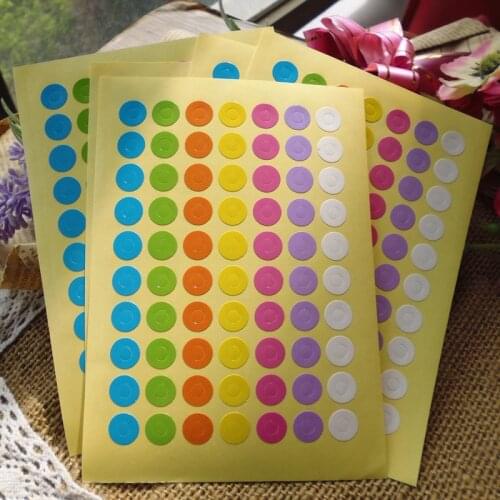 140pcs Ring Stickers Colorful Hole Stick for Paper Tags Gift Tags Hang Tag Kraft Paper Cards Label DIY Bookmark