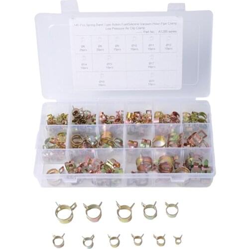 145x Fuel Line Hose Spring Clip Water Pipe Air Tube Fastener 6-20mm 11 Sizes