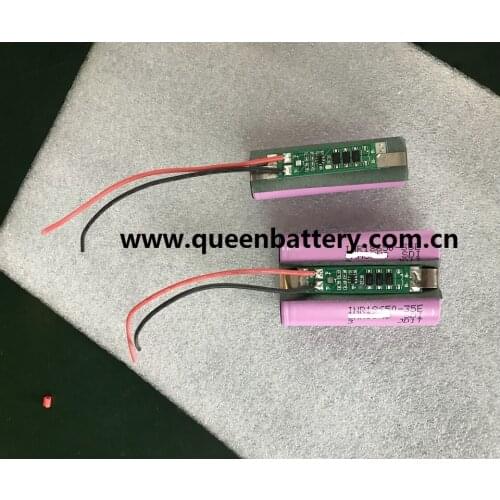 1S1P 18650 3.6v 3.7v 18650mj1 1865035e 18650ga battery pack 18650f1l 18650bf with pcm pcb 5A current with silicon wires