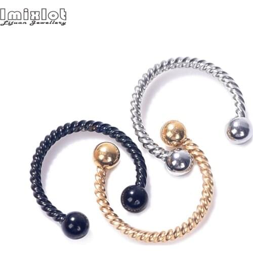 3PC New Twist Clicker Fake Septum For Women Clip Hoop Nose Ring Faux Piercing Black Gold Silver Color Men Girl Gift Body Jewelry