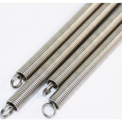 5pcs 0.5mm Wire diameter tension spring linear stainless steel small tension springs 5mm outside diameter 15mm-60mm length