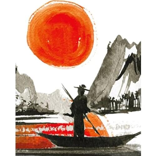 5D diamond painting Full Round Square drill Japanese Samurai Art diamond embroidery mosaic Cross Stitch icons Home Decor P1155