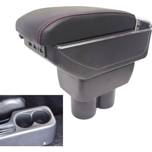 CITYCARAUTO car accessories BIG SPACE+LUXURY+USB armrest Storage box with cup holder LED USB Fit for Suzuki Jimny armrest box