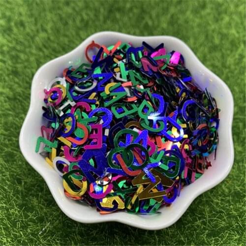 25g 8mm letter Sequins Mixed Color Flower Sewing Garment Accessories,Clothing accessories,DIY Sequins scrapbooking shakes