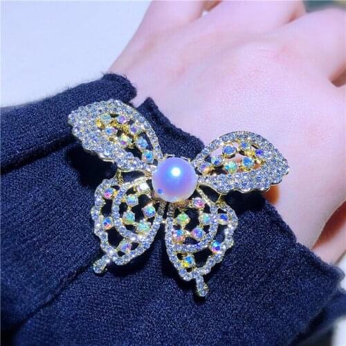 DIY Butterfly Brooch Pin Mountings Base Findings Accessories Jewelry Settings Parts Mounts for Pearls Jade Crystals Agate Coral